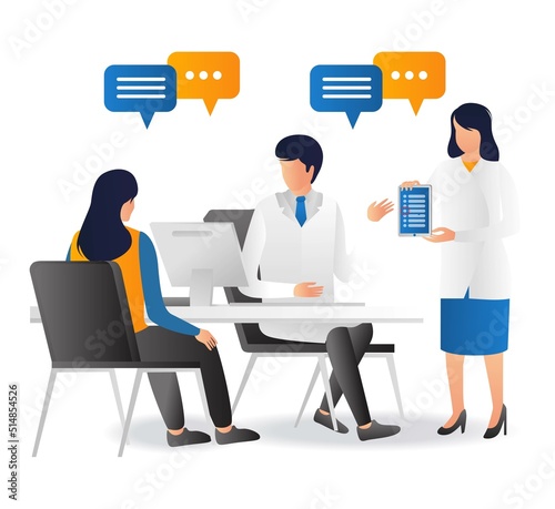Woman consulting a doctor