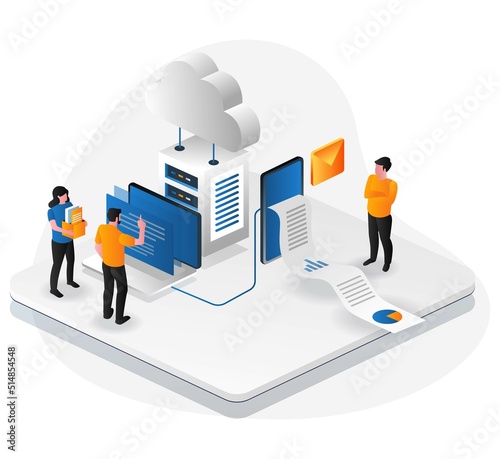 The team analyzes cloud server data