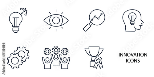 innovation icons set . innovation pack symbol vector elements for infographic web