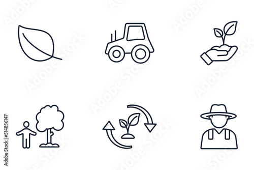 Permaculture icons set . Permaculture pack symbol vector elements for infographic web