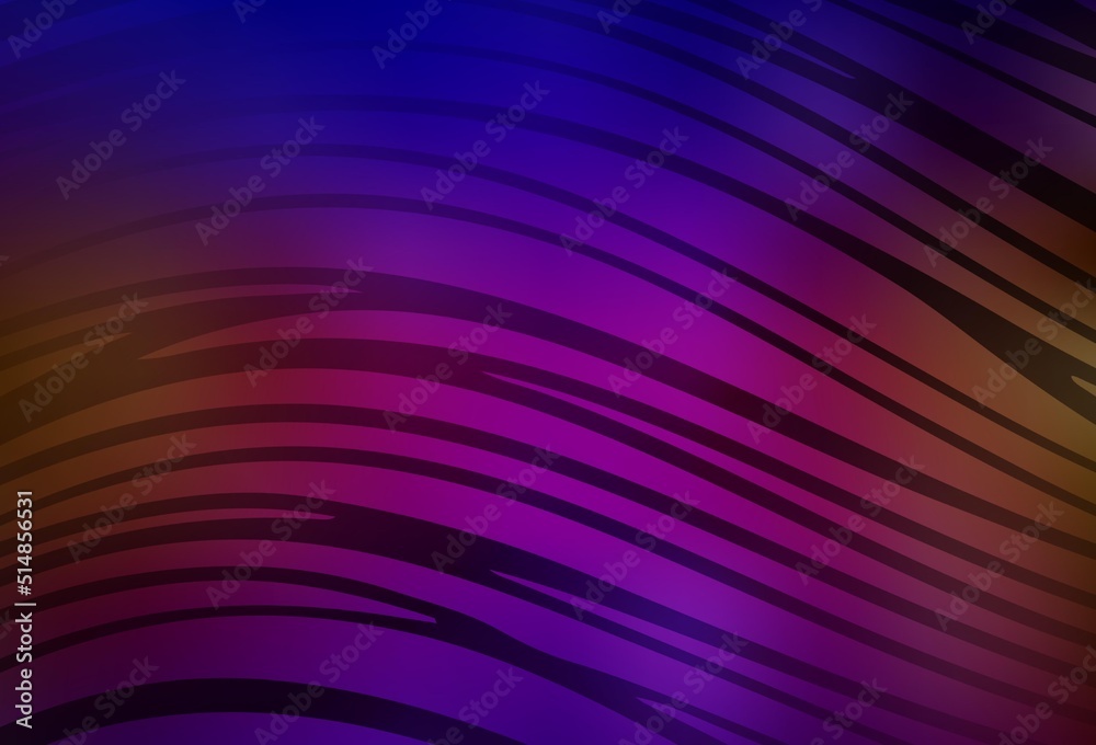 Fototapeta premium Dark Blue, Red vector template with curved lines.