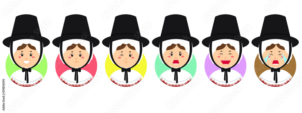 Fototapeta premium Wales Avatar with Various Expression