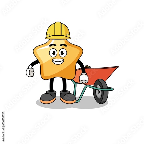 star cartoon as a contractor