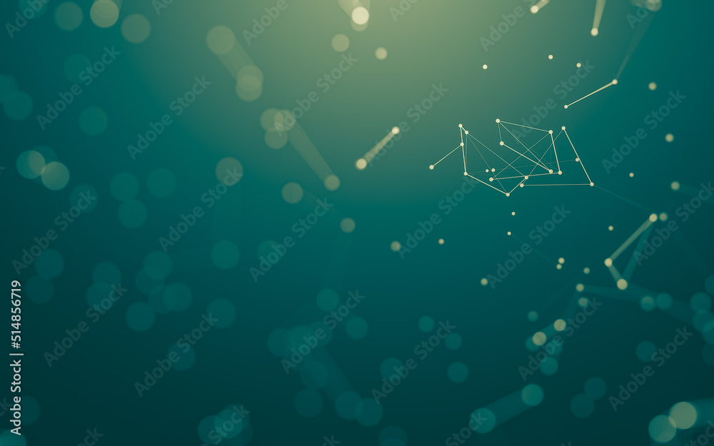 Abstract background. Molecules technology with polygonal shapes, connecting dots and lines. Connection structure. Big data visualization. Abstract background. Molecules technology with polygonal shapes, connecting dots and lines. Connection structure. Big data visualization.