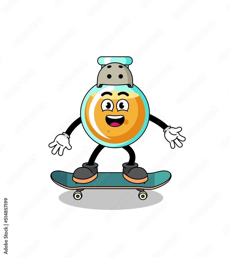 lab beakers mascot playing a skateboard lab beakers mascot playing a skateboard