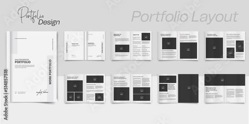 Minimalist Work Portfolio Layout Architect Portfolio Minimal Portfolio Brochure Layout Photography Portfolio photo