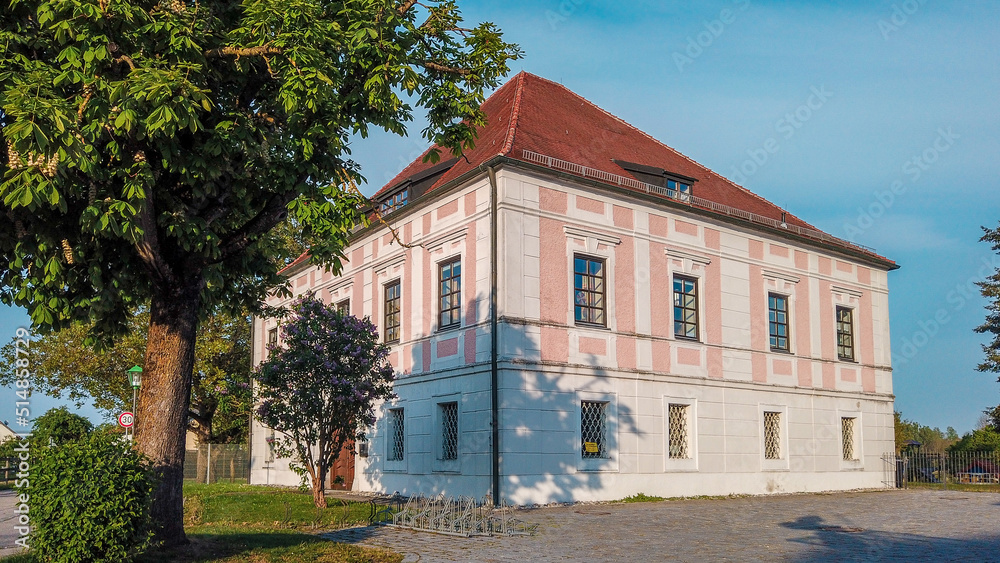 Typische Architektur einer typisch bayerischen Stadt in Bad Füssing, Aigen An Inn.