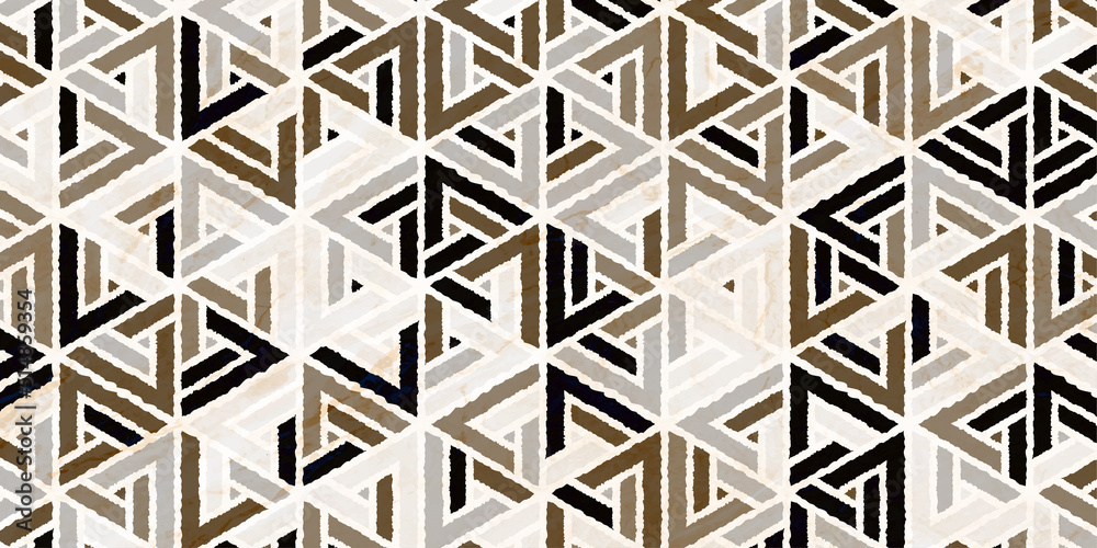 Geometric pattern triangle shape luxury of gold and gray background with marble texture