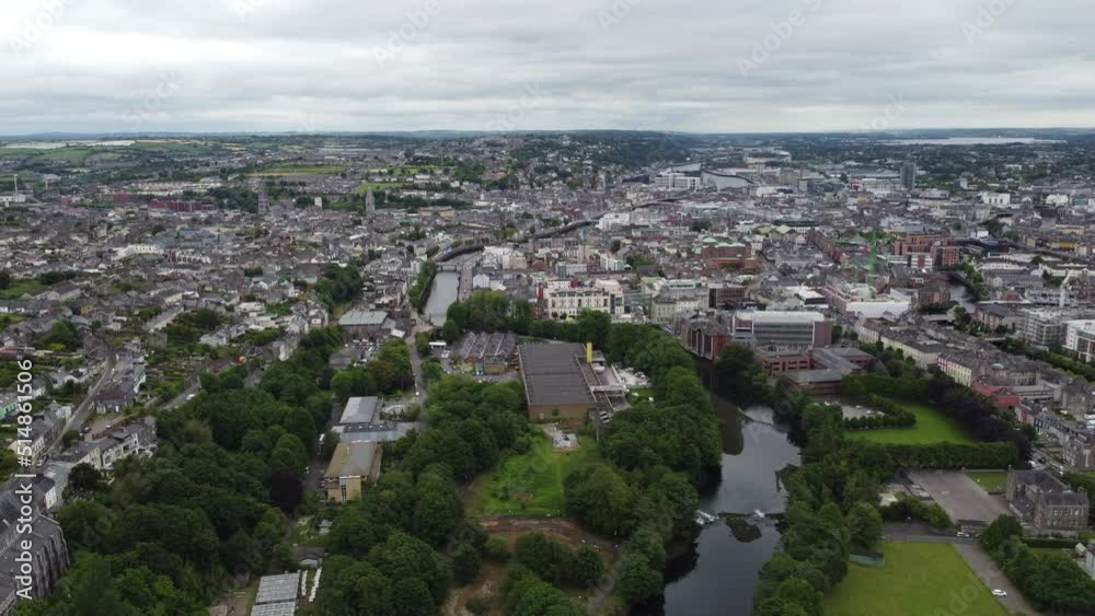 Cork city Ireland aerial drone view Cork city Ireland aerial drone view