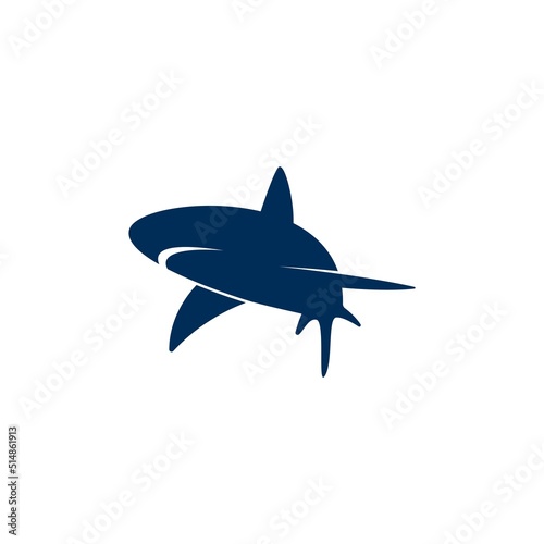 Shark icon logo design illustration template