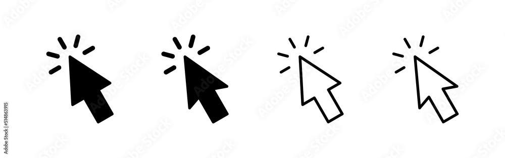Click icon vector. pointer arrow sign and symbol. cursor icon Click icon vector. pointer arrow sign and symbol. cursor icon
