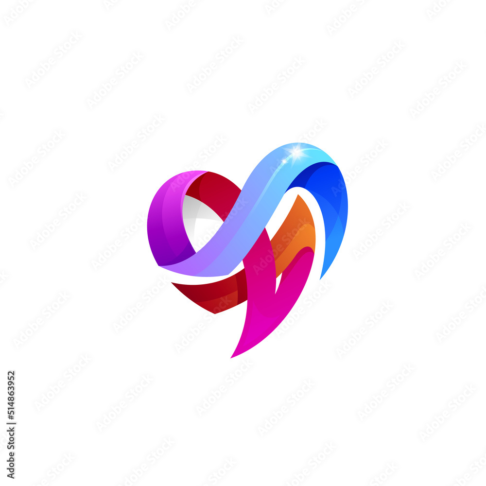 Fototapeta premium Abstract love care logo template, Heart care logos , medical icon