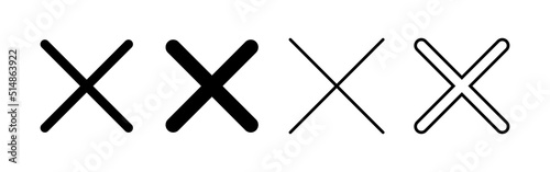 Close icon vector. Delete sign and symbol. cross sign