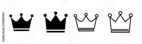 Crown icon vector. crown sign and symbol