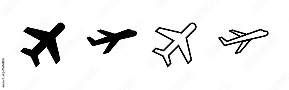 Plane icon vector. Airplane sign and symbol. Flight transport symbol. Travel sign. aeroplane Plane icon vector. Airplane sign and symbol. Flight transport symbol. Travel sign. aeroplane