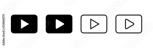Free Download Play icon vector. Play button sign and symbol - GFXLoad