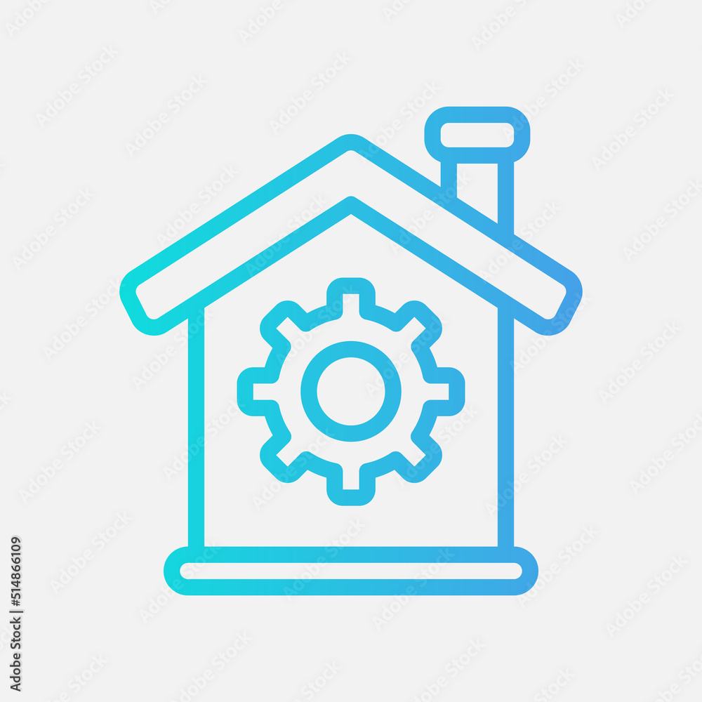 Smart Automation icon in gradient style about smart home, use for website mobile app presentation
