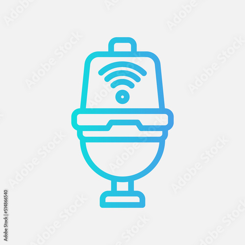 Smart toilet icon in gradient style about smart home, use for website mobile app presentation