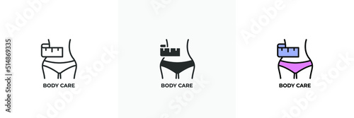 body care icon. Line, solid and filled outline colorful version, outline and filled vector sign. Idea Symbol, logo illustration. Vector graphics