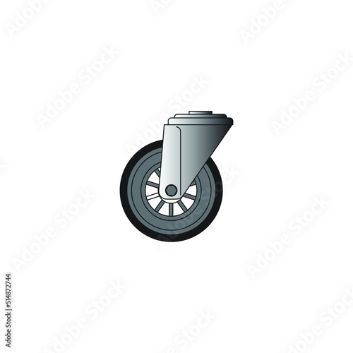 Castor Wheels / Caster Wheels  Icon Vector Art Illustration.

