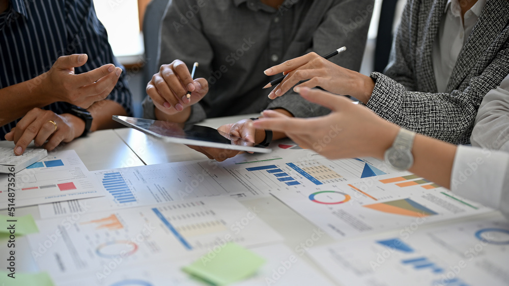 A team of business accountant having a meeting. cropped image A team of business accountant having a meeting. cropped image