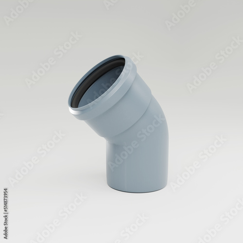 3d visualization, Polypropylene sewer pipes with noise reduction - Branch