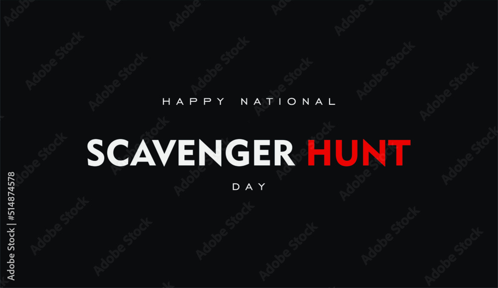 National Scavenger Hunt Day. Holiday concept. Template for background, banner, card, poster, t-shirt with text inscription