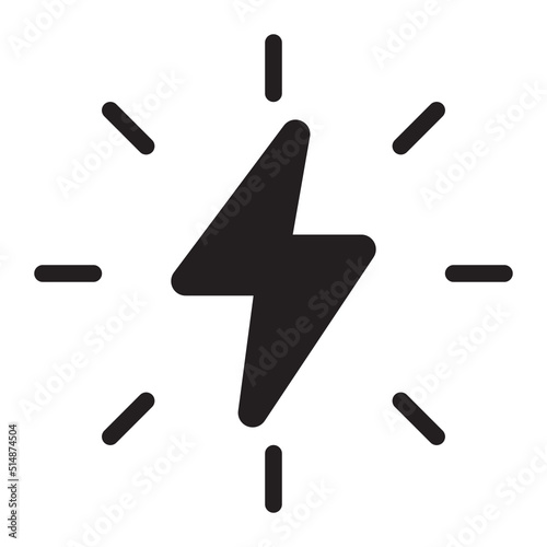 thunderbolt glyph icon