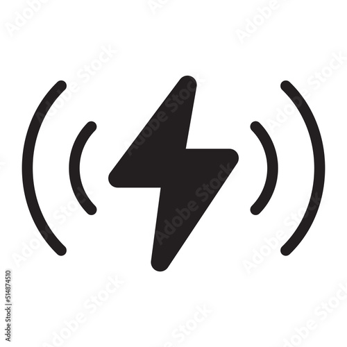 wireless charging glyph icon