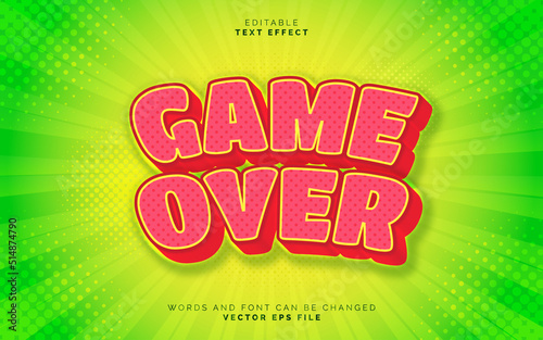 green comic text effect 100% editable