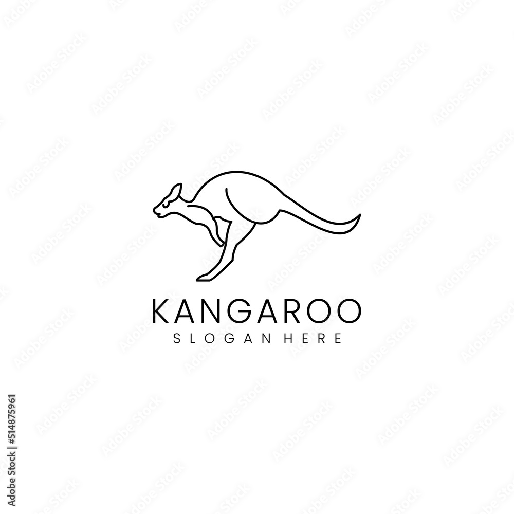 Kangaroo logo design icon vector Kangaroo logo design icon vector