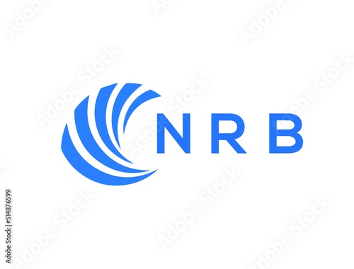 NRB Flat accounting logo design on white background. NRB creative initials Growth graph letter logo concept. NRB business finance logo design.
 photo