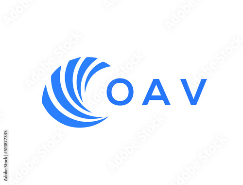 OAV Flat accounting logo design on white background. OAV creative initials Growth graph letter logo concept. OAV business finance logo design.
