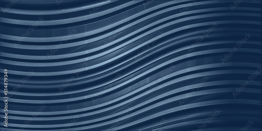 abstract metal blue wave lines background