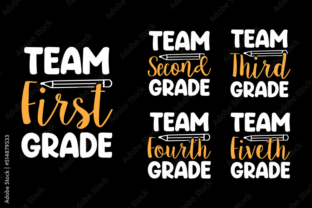 Team First Grade. Team Second Grade. Team Third Grade. Team Fourth Grade. Team Fifth Grade Back To School Design