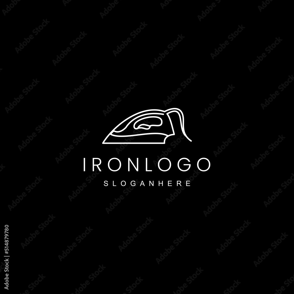 Fototapeta premium Iron logo design icon vector