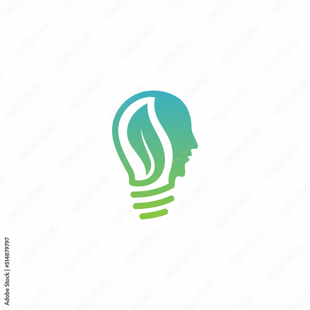 Eco green idea logo design concept with leaf Eco green idea logo design concept with leaf