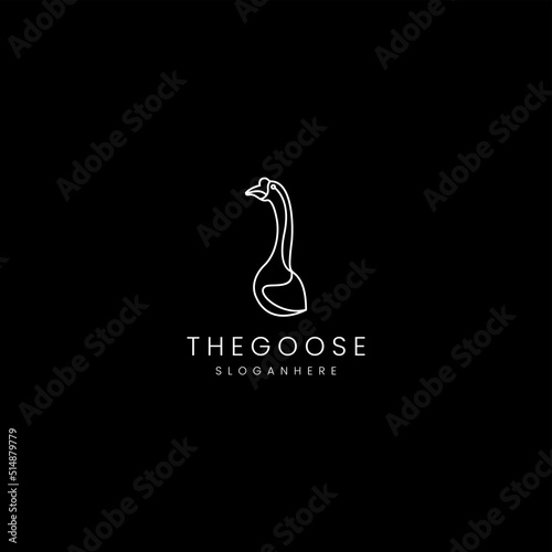 Goose logo design icon template