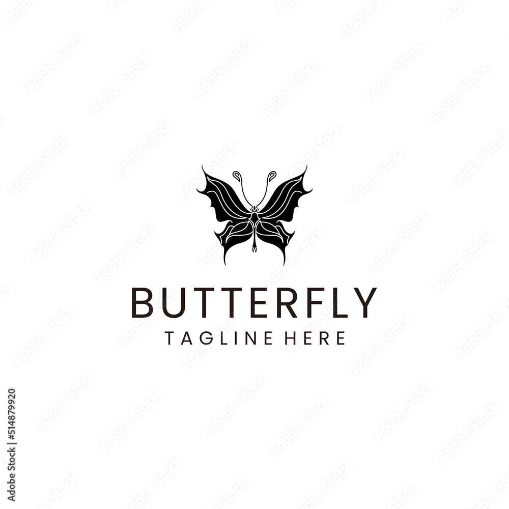 Butterfly logo design icon template
