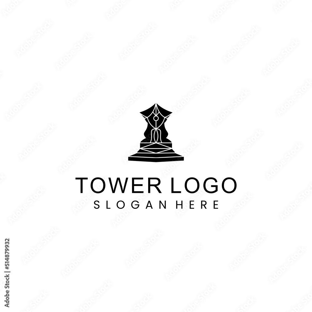 Tower logo design icon template