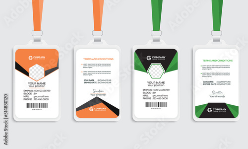 Modern and creative corporate company employee id card template