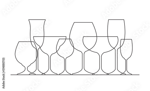 wine glass drawing vector illustration	