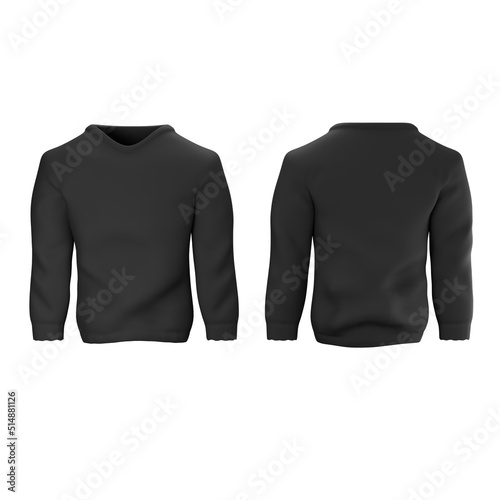 3D illustration Black Sweater