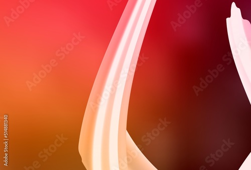 Dark Red, Yellow vector texture with bent lines.