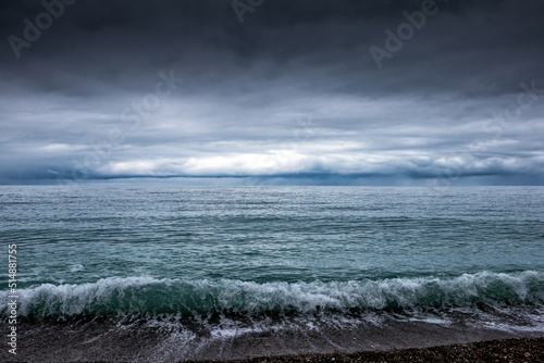 Fototapeta Sea on a cloudy day