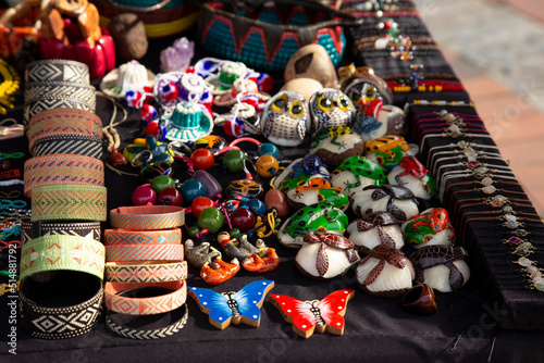 Various handmade handicrafts in Panama City, Panama
