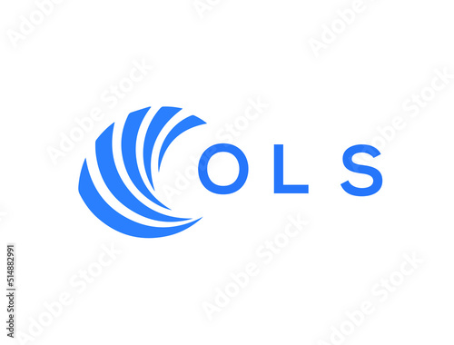 OLS Flat accounting logo design on white background. OLS creative initials Growth graph letter logo concept. OLS business finance logo design.

