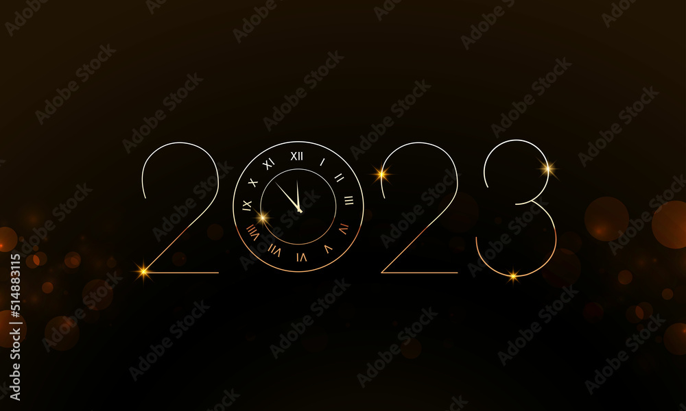 2023 Happy New Year Background Design. Greeting Card, Banner