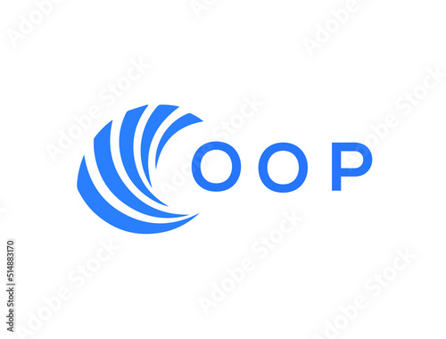 OOP Flat accounting logo design on white background. OOP creative initials Growth graph letter logo concept. OOP business finance logo design.
