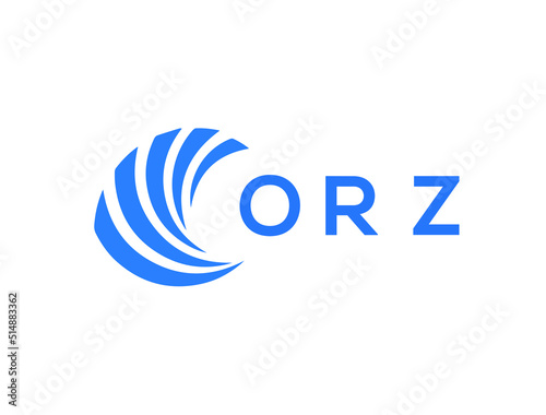ORZ Flat accounting logo design on white background. ORZ creative initials Growth graph letter logo concept. ORZ business finance logo design.
 photo